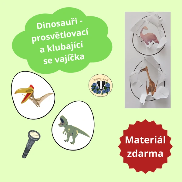 Dinosauři - prosvětlovací a klubající vajíčka 