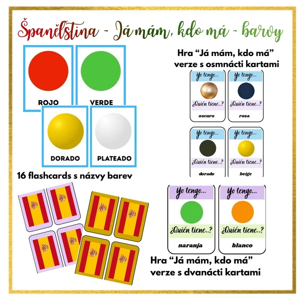 Španělština: Já mám, kdo má + flashcards