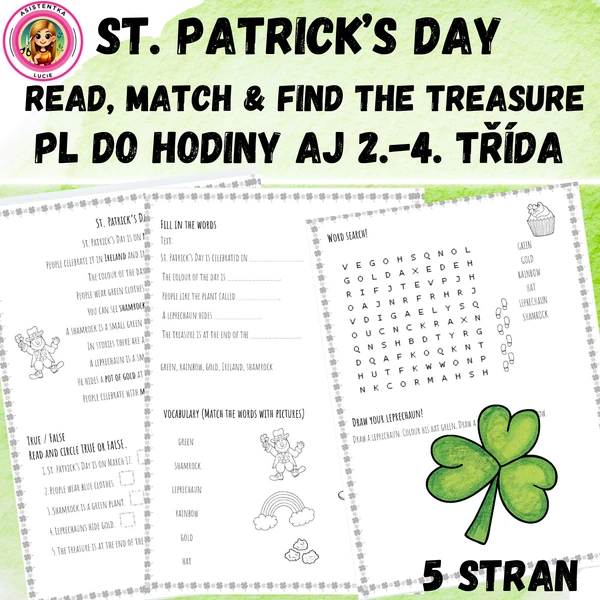 St. Patrick’s Day Read, Match & Find the Treasure