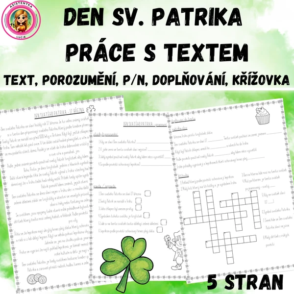 Den sv. Patrika - práce s textem