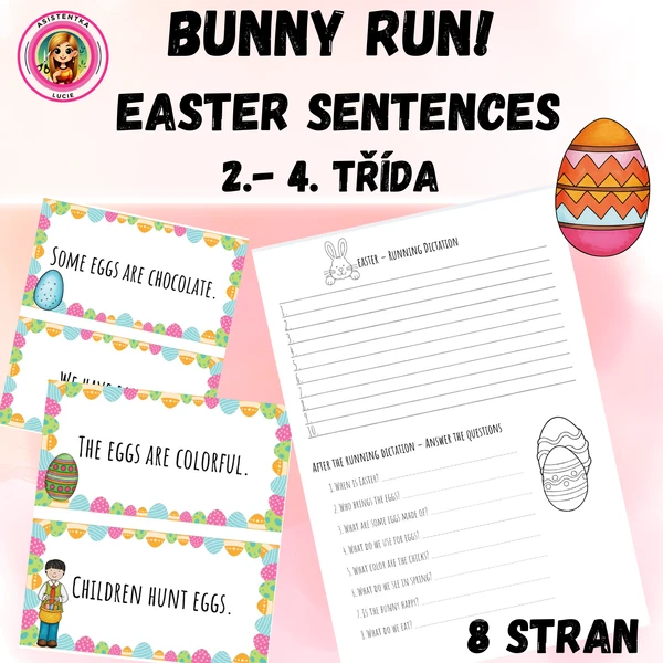 Bunny run! Easter sentences -Velikonoční běhací diktát do AJ