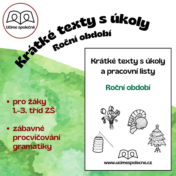 Krátké texty s úkoly a pracovní listy - roční období