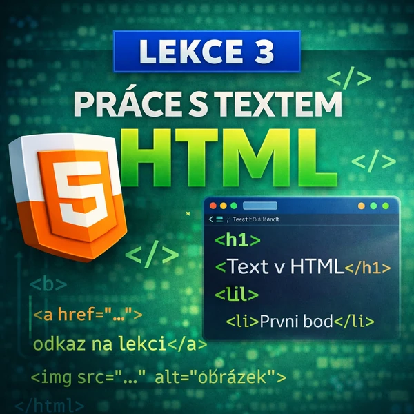 HTML - Struktura textu a seznamy (lekce 3)