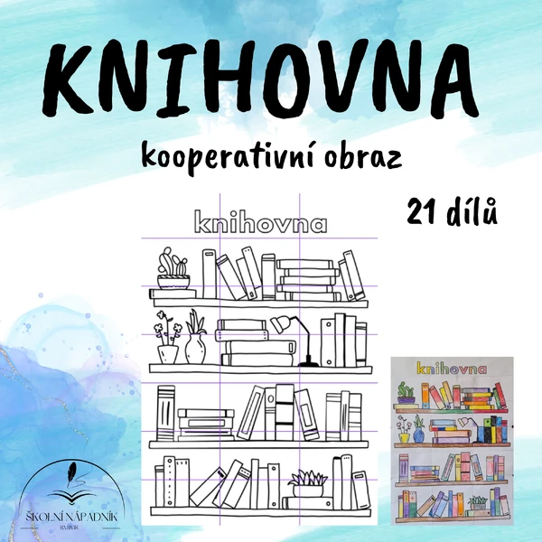 Knihovna - kooperativní obrázek 21 částí