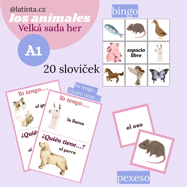 Los animales - Velká sada her