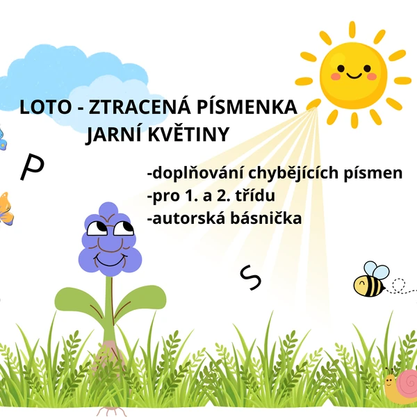 LOTO - JARNÍ KVĚTINY -ZTRACENÁ PÍSMENKA