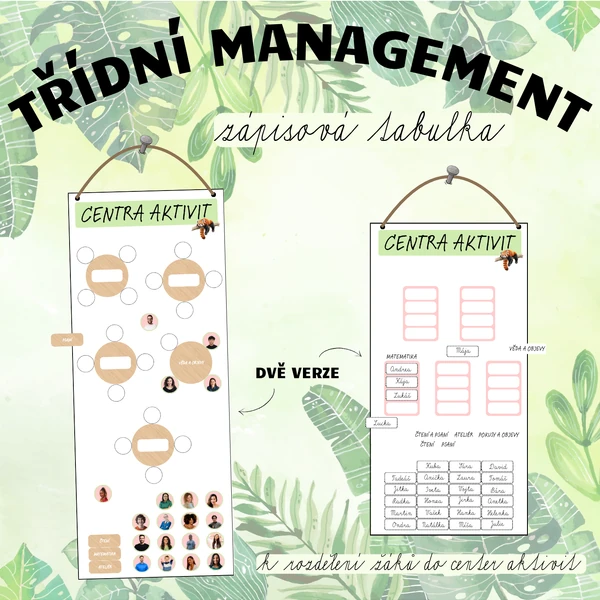 TŘÍDNÍ MANAGEMENT - zápisová tabulka