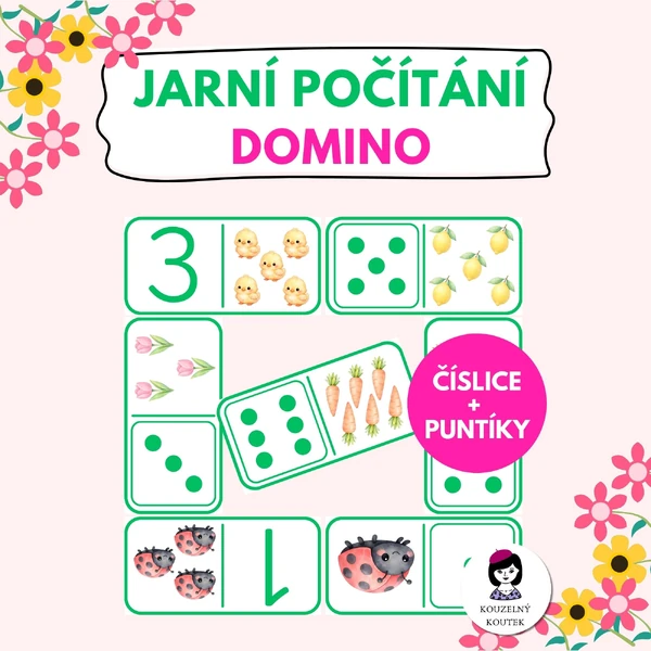 Jarní domino | Počítání | Jaro | Velikonoce