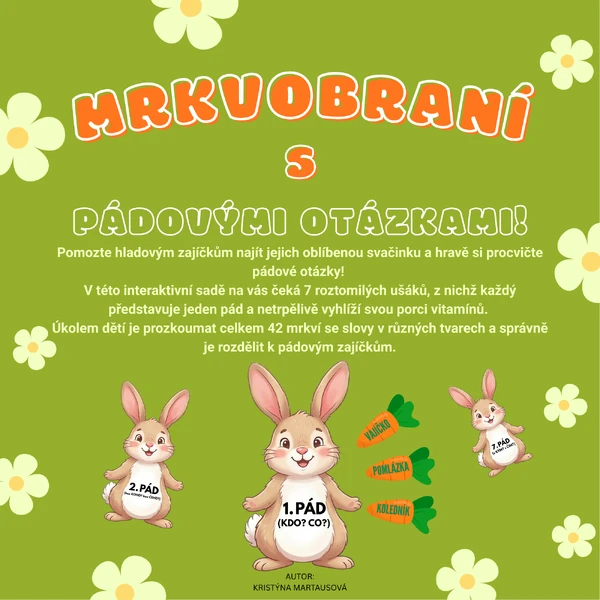 Mrkvobraní s pádovými otázkami - Český jazyk hrou