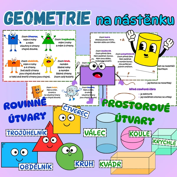 Geometrie na nástěnku - rovinné útvary a prostorové útvary