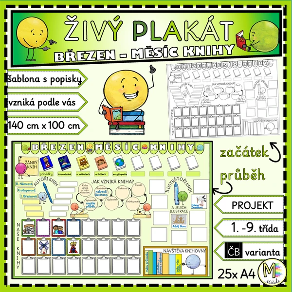 ŽIVÝ PLAKÁT - BŘEZEN - MĚSÍC KNIHY