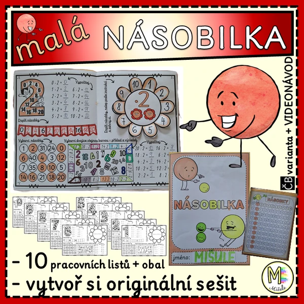 MALÁ NÁSOBILKA - PRACOVNÍ LISTY K VYTVOŘENÍ SEŠITU