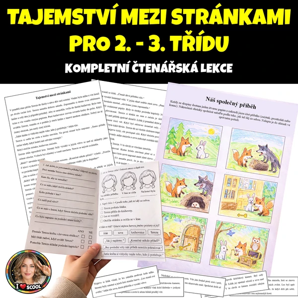 Čtenářská lekce: Tajemství mezi stránkami pro 2. - 3. třídu
