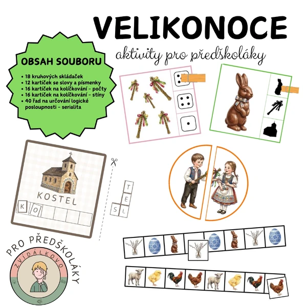 Velikonoce - aktivity pro předškoláky 