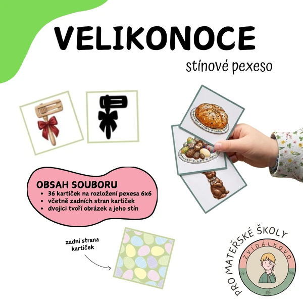Velikonoce - stínové pexeso 