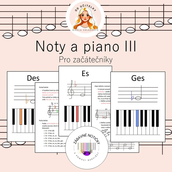 Noty a piano III - pro začátečníky 