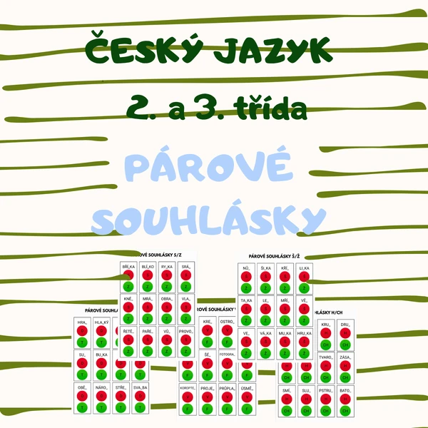 Párové souhlásky - semafory