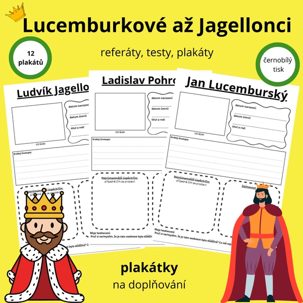 Lucemburkové až Jagellonci – plakátky