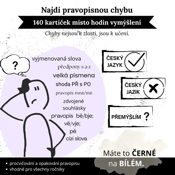 Najdi pravopisnou chybu 