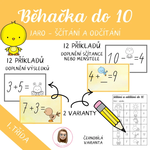JARO - sčítání a odčítání do 10, běhačka