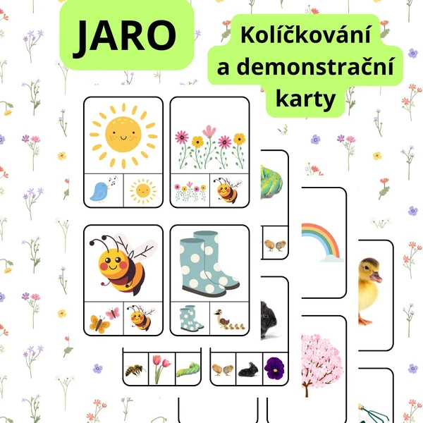 Kolíčkování a demonstrační karty JARO