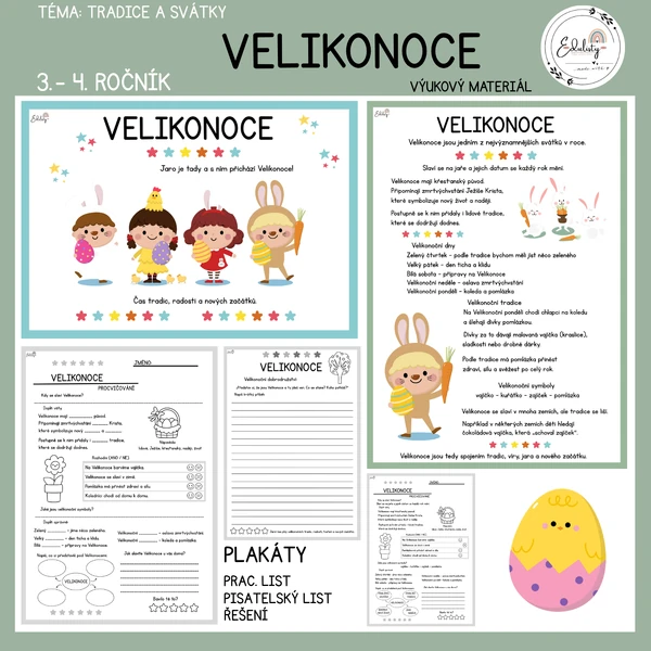 Velikonoce – výukový materiál (3.–4. ročník)