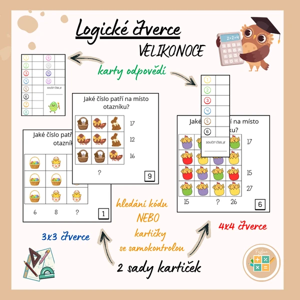 VELIKONOCE - logické čtverce