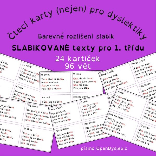 Slabikované texty pro 1. třídu