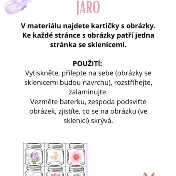 Tajemné sklenice - jaro