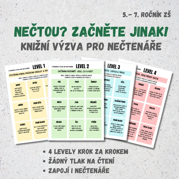 NEČTOU? ZAČNĚTE JINAK! Knižní výzva pro nečtenáře