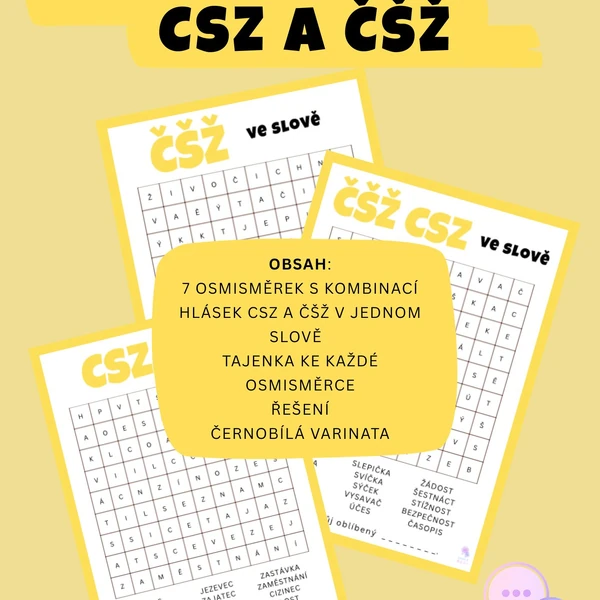 Logopedické osmisměrky - hlásky CSZ a ČŠŽ 