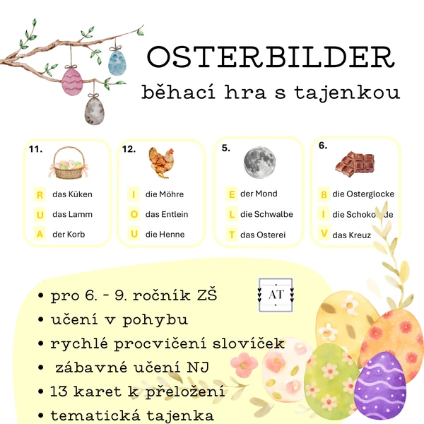 Osterbilder - běhací hra s tajenkou