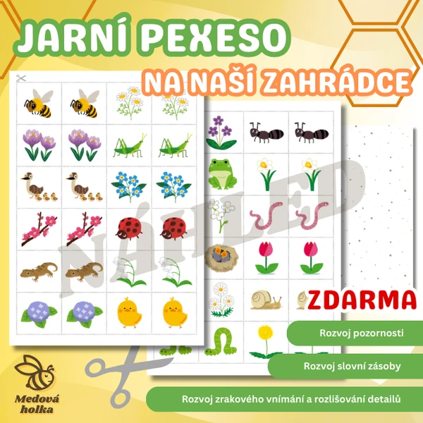 Pexeso - Jaro na naší zahrádce