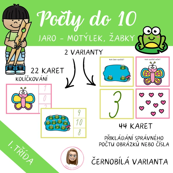 JARO - počty do 10, kolíčkování