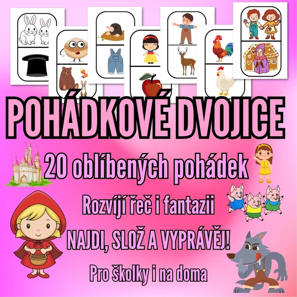 POHÁDKOVÉ DVOJICE - 20 oblíbených pohádek (skládačka)