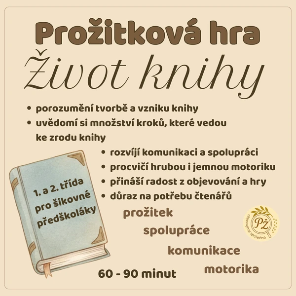 Prožitková hra - Život knihy, podpora čtenářství
