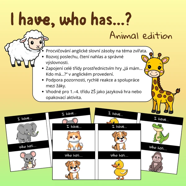 I have, who has...? - Animal edition