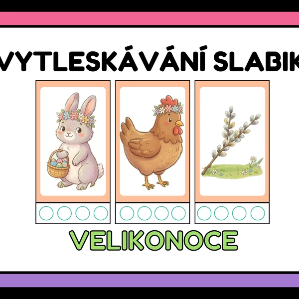 Vytleskávání slabik - Velikonoce