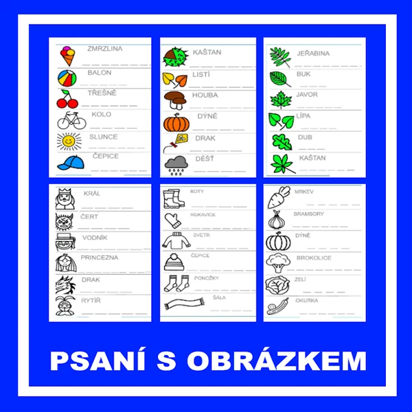 Psaní slov s obrázkem