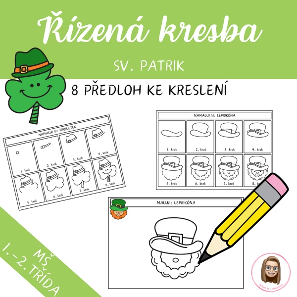 SVATÝ PATRIK - řízená kresba