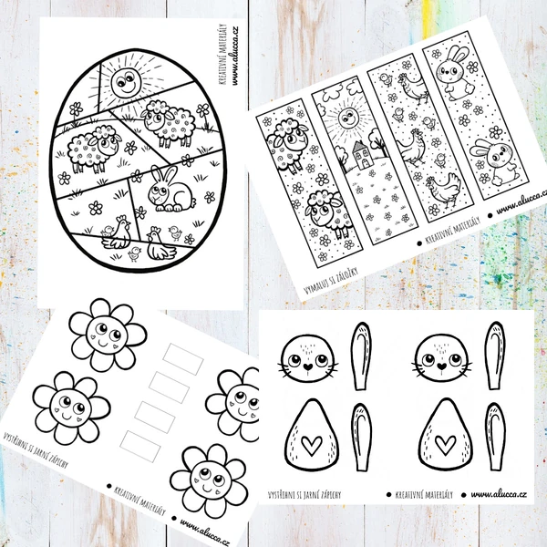 jarní autorská kreativní sada - sada 4 stran 