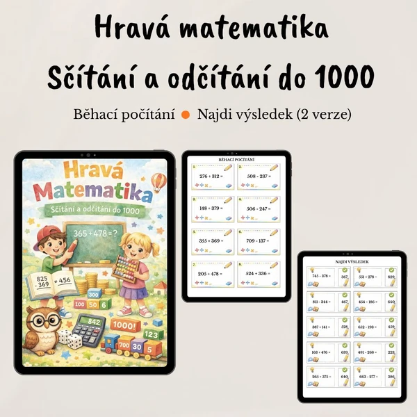 Hravá matematika - Sčítání a odčítání do 1 000