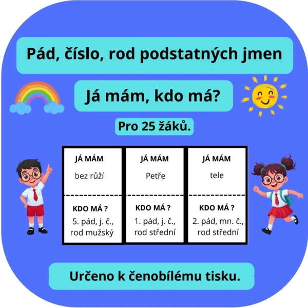 Pád, číslo, rod_Já mám, kdo má?