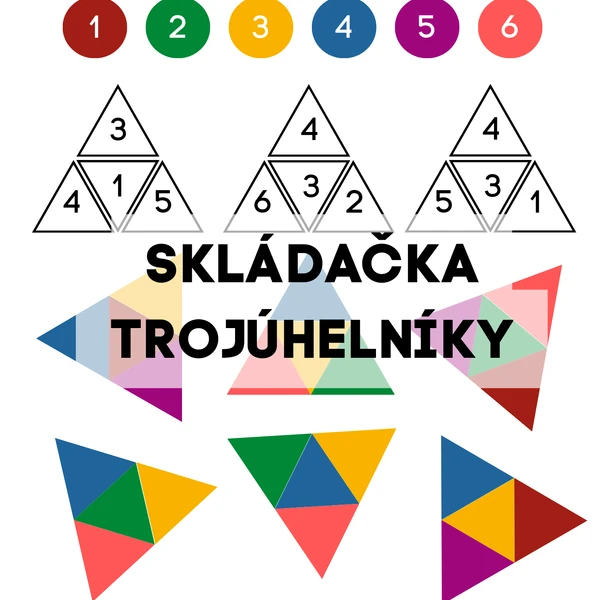 Skládačka - barevné trojúhelníky