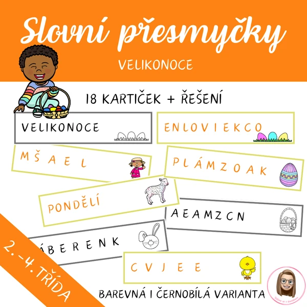 VELIKONOCE - slovní přesmyčky