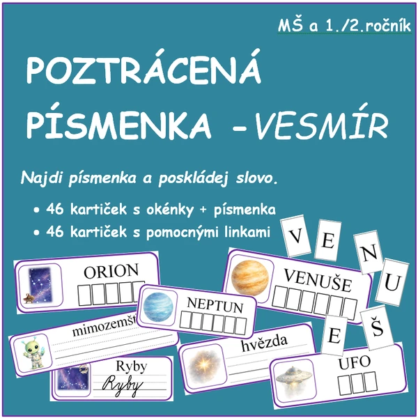 POZTRÁCENÁ PÍSMENKA - VESMÍR