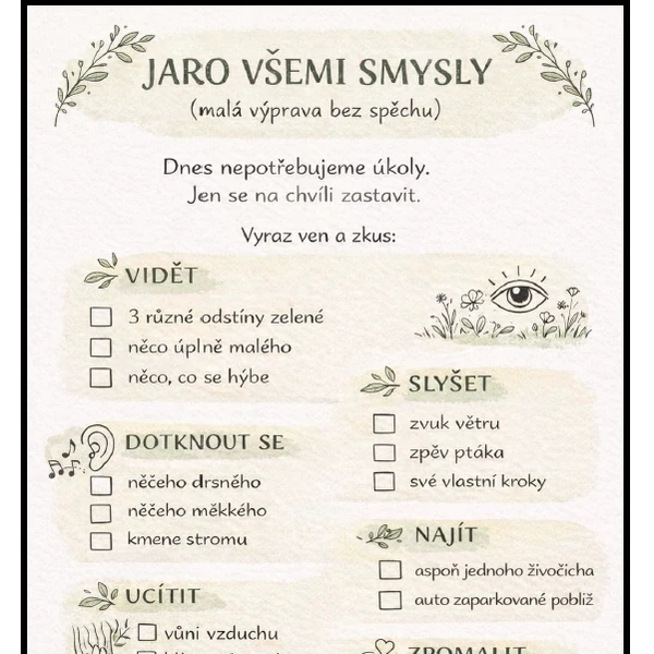 Jaro všemi smysly 