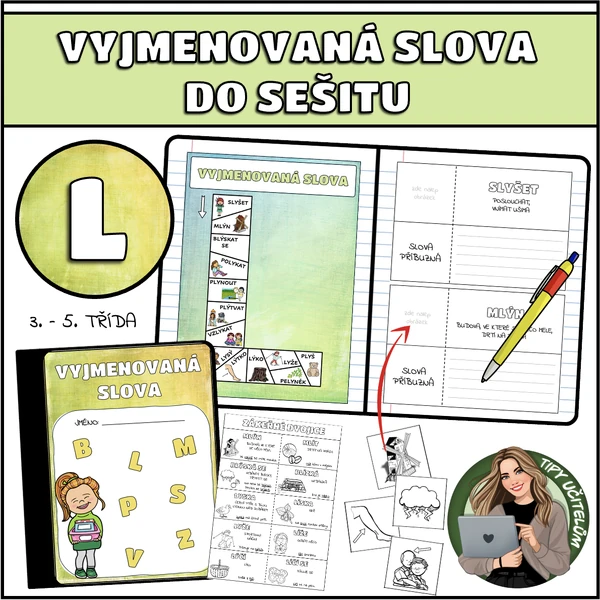Vyjmenovaná slova do sešitu - L