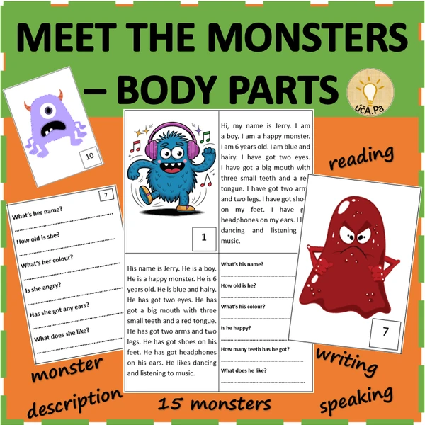 MEET THE MONSTERS - BODY PARTS