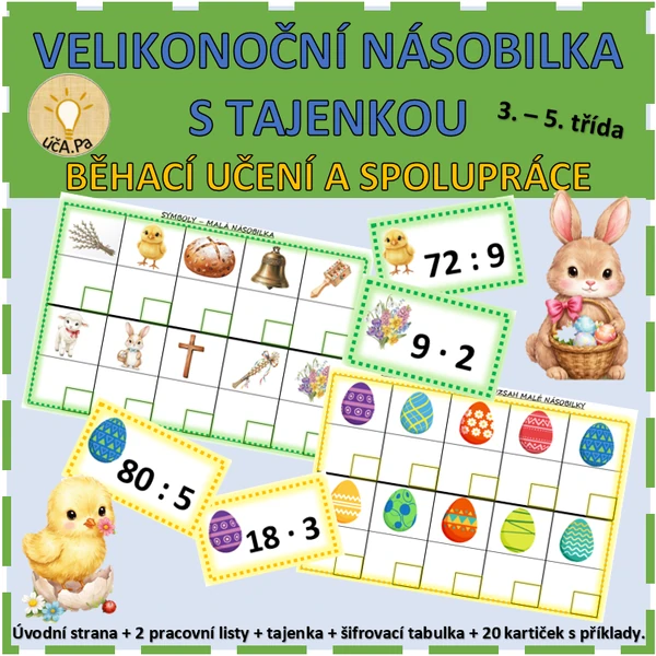 VELIKONOČNÍ NÁSOBILKA S TAJENKOU - BĚHACÍ UČENÍ A SPOLUPRÁCE
